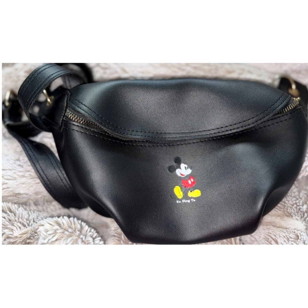 Disney Black Fanny Pack Bag with Mickey Mouse - Picture 5 of 12